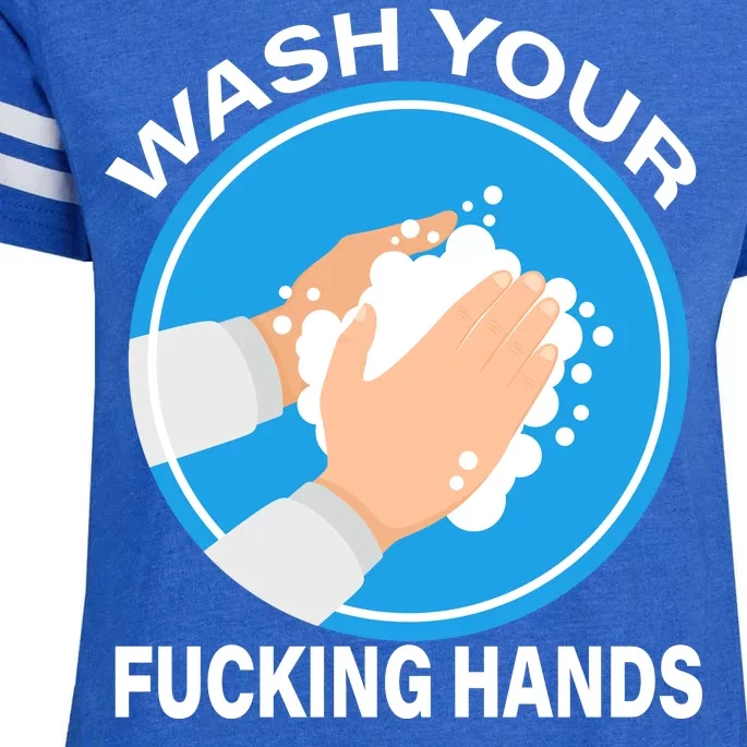 Wash Your Fucking Hands Enza Ladies Jersey Football T-Shirt