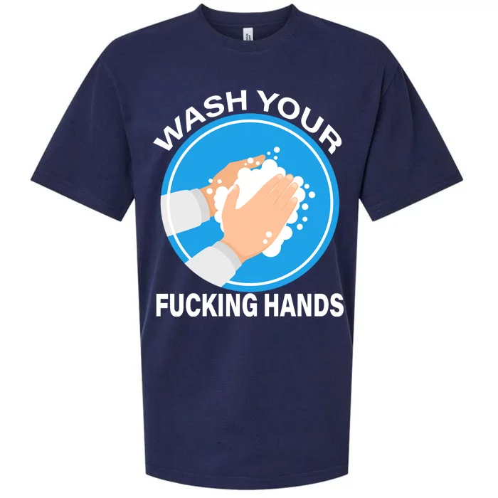 Wash Your Fucking Hands Sueded Cloud Jersey T-Shirt