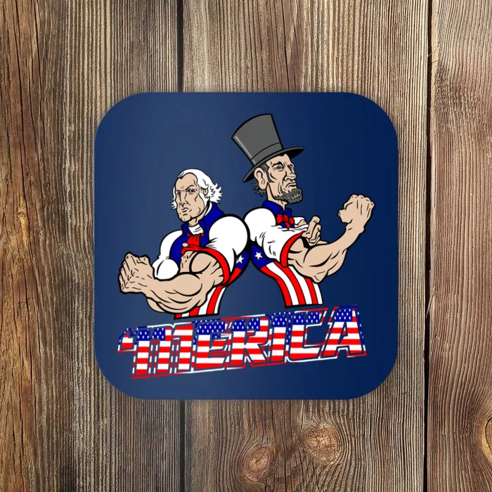 Washington And Lincoln 'Merica Coaster