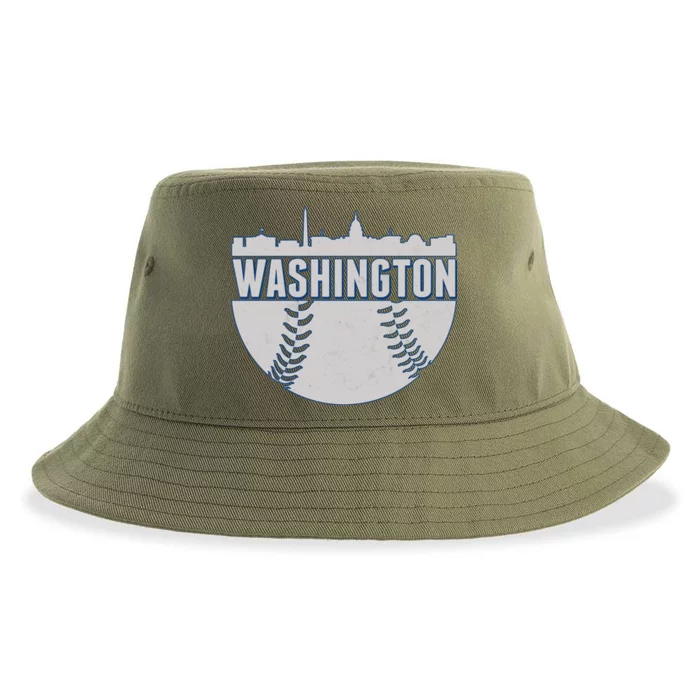 Washington Baseball Vintage Sustainable Bucket Hat