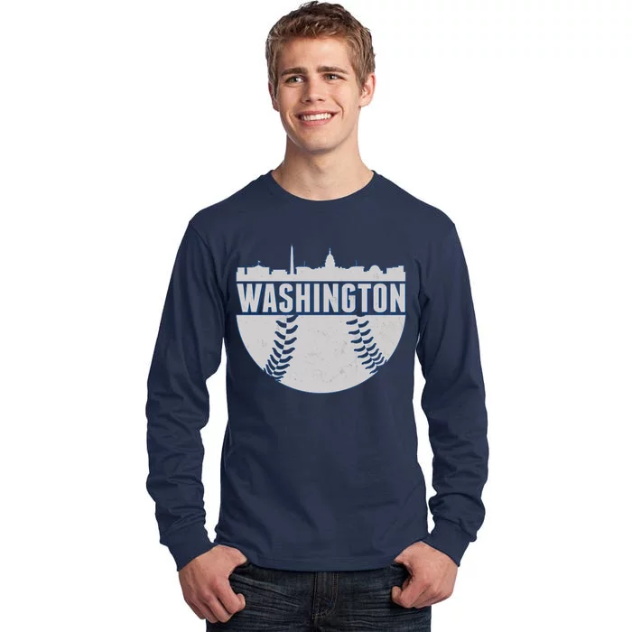 Washington Baseball Vintage Tall Long Sleeve T-Shirt