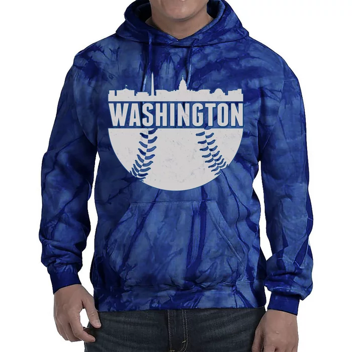 Washington Baseball Vintage Tie Dye Hoodie