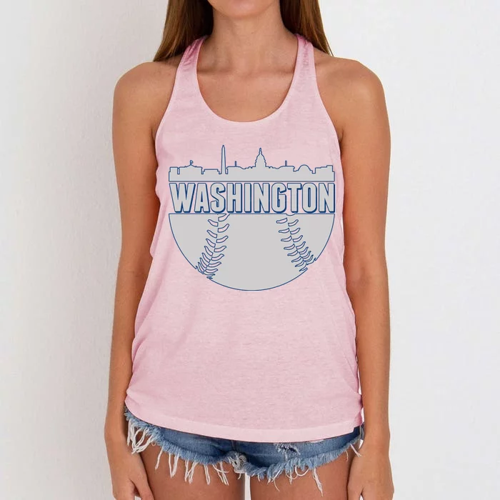 Washington Baseball Vintage Women's Knotted Racerback Tank