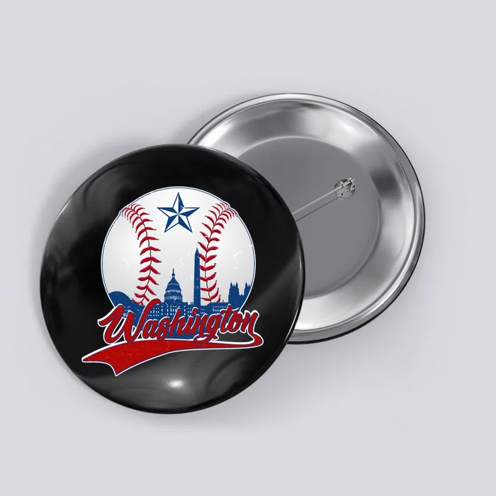 Washington Baseball Vintage Style Fan Button