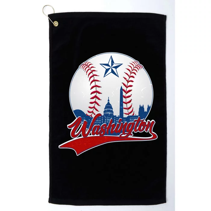 Washington Baseball Vintage Style Fan Platinum Collection Golf Towel