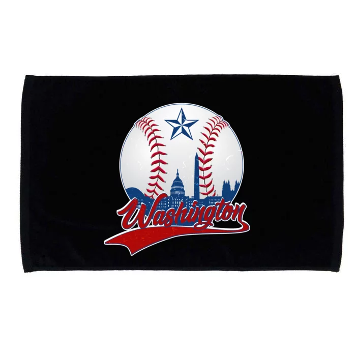 Washington Baseball Vintage Style Fan Microfiber Hand Towel