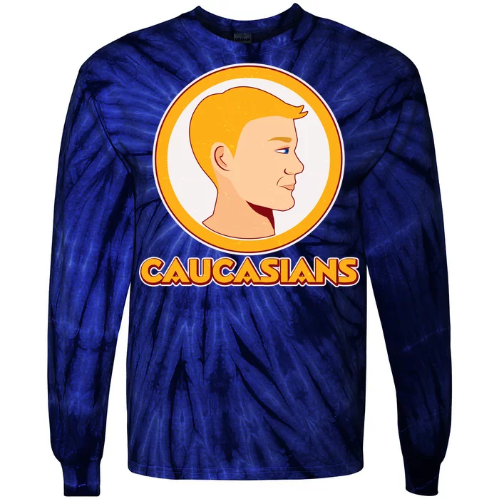 Washington Caucasians Football Logo Tie-Dye Long Sleeve Shirt