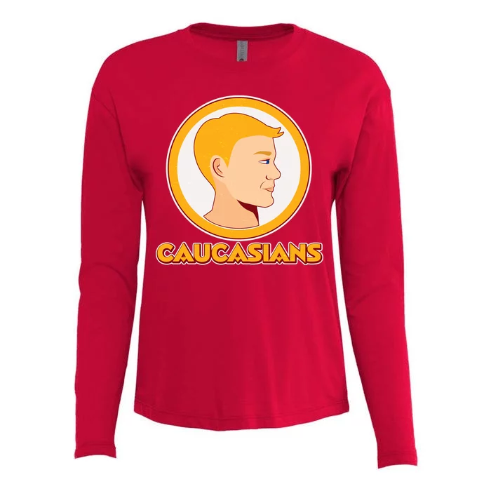 Washington Caucasians Football Logo Womens Cotton Relaxed Long Sleeve T-Shirt