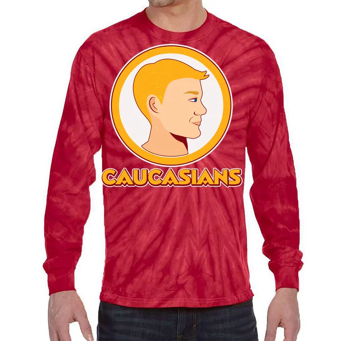 Washington Caucasians Football Logo Tie-Dye Long Sleeve Shirt