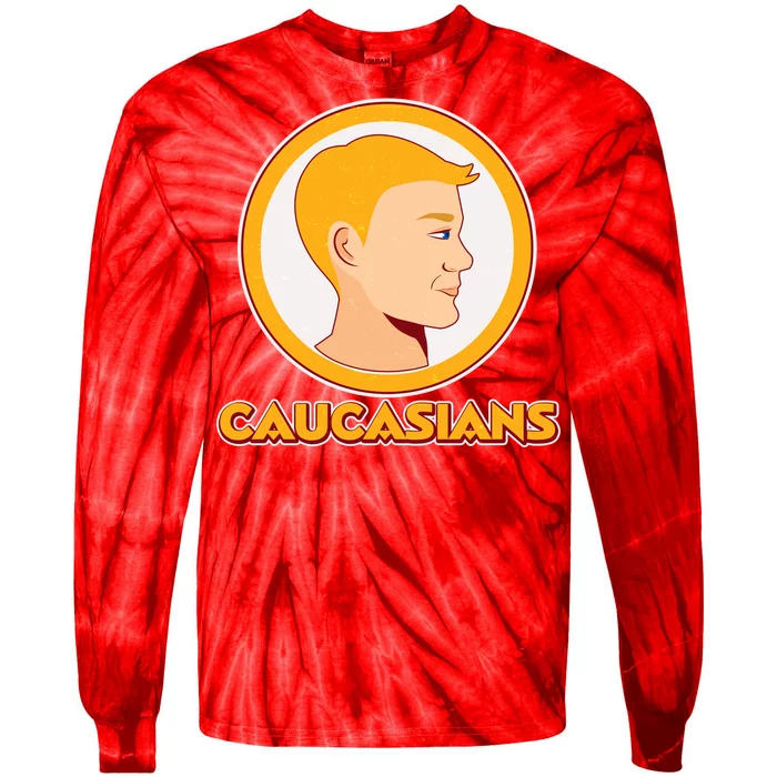 Washington Caucasians Football Logo Tie-Dye Long Sleeve Shirt