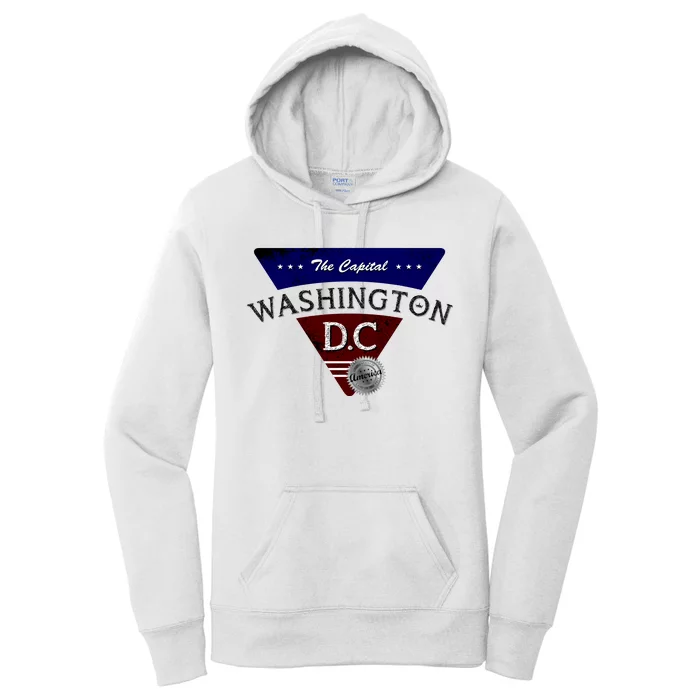 Washington D.C Land of the Free Logo Women's Pullover Hoodie