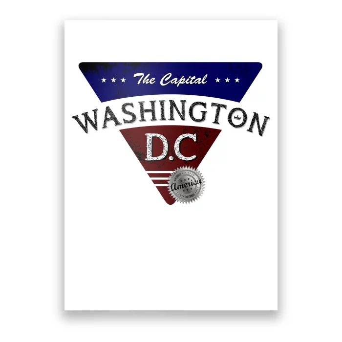 Washington D.C Land of the Free Logo Poster