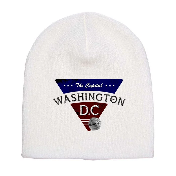 Washington D.C Land of the Free Logo Short Acrylic Beanie