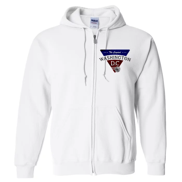 Washington D.C Land of the Free Logo Full Zip Hoodie