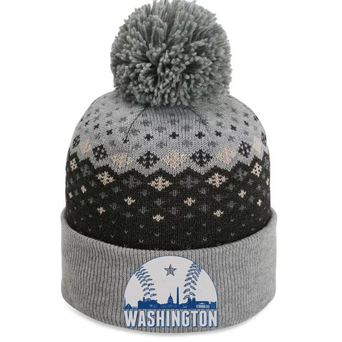 Washington DC Baseball Skyline The Baniff Cuffed Pom Beanie