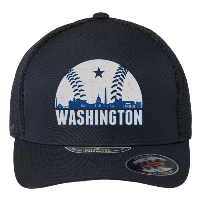 Washington DC Baseball Skyline Flexfit Unipanel Trucker Cap