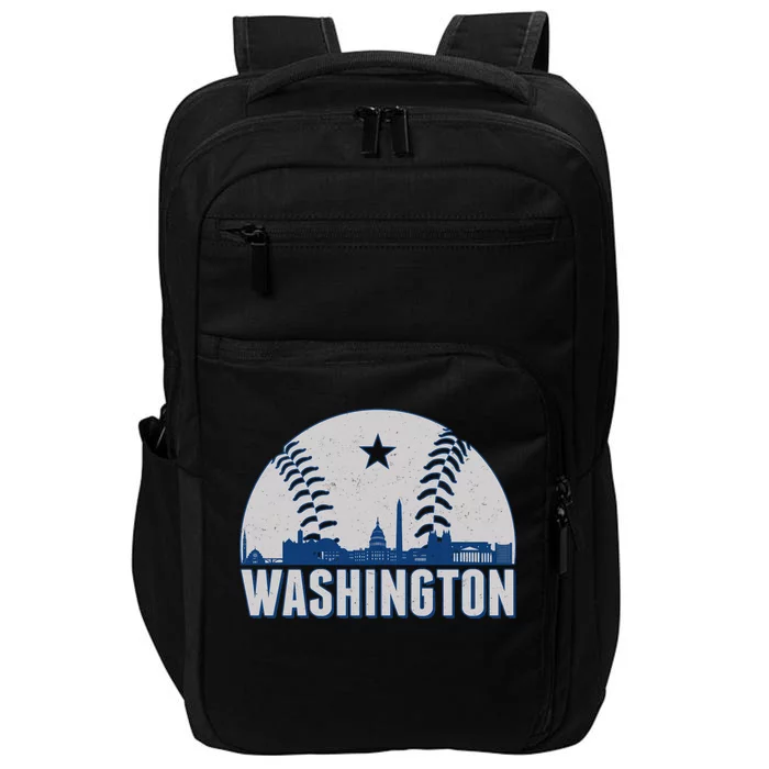 Washington DC Baseball Skyline Impact Tech Backpack