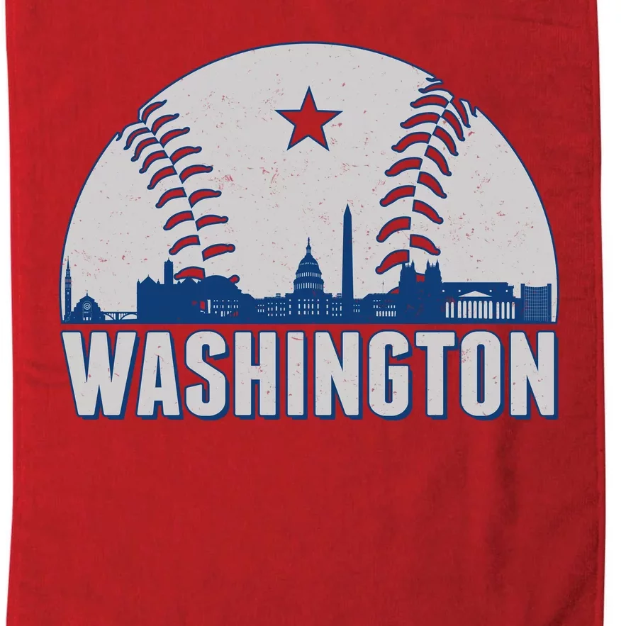 Washington DC Baseball Skyline Platinum Collection Golf Towel