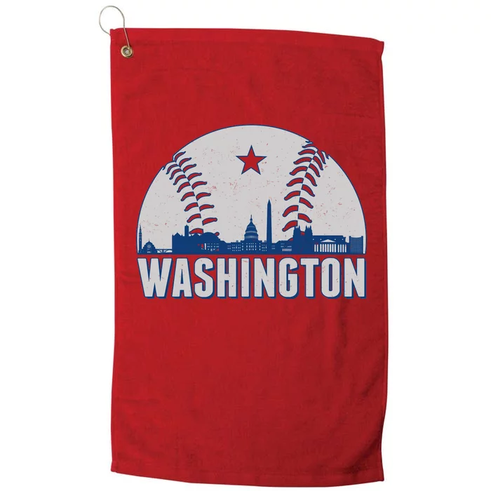 Washington DC Baseball Skyline Platinum Collection Golf Towel