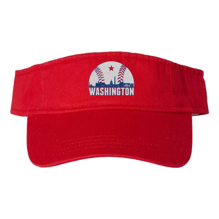 Washington DC Baseball Skyline Valucap Bio-Washed Visor