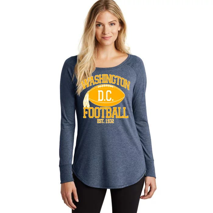 Washington DC Football Est 1932 Logo Football Fan Women's Perfect Tri Tunic Long Sleeve Shirt