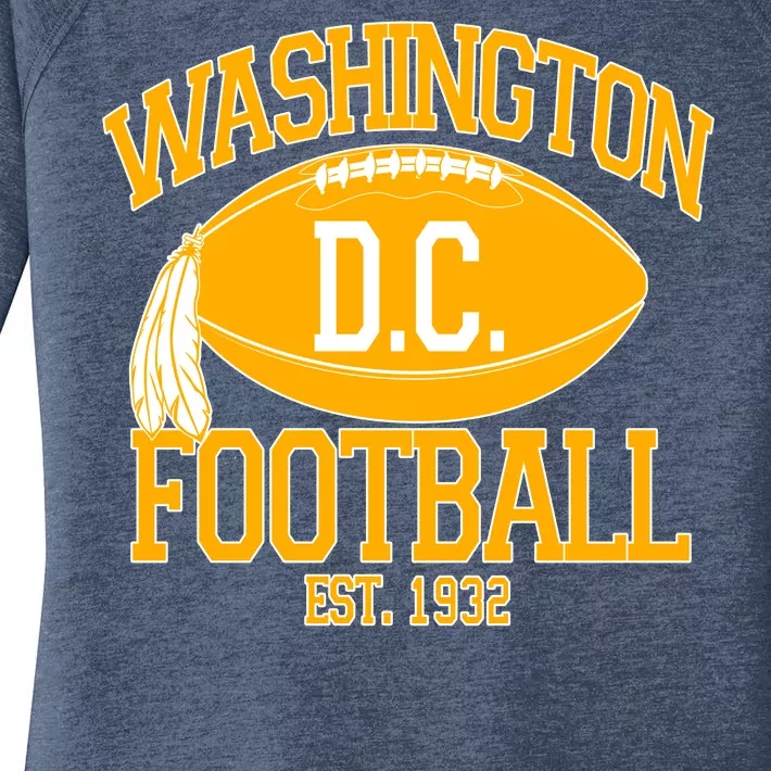 Washington DC Football Est 1932 Logo Football Fan Women's Perfect Tri Tunic Long Sleeve Shirt