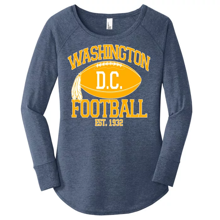 Washington DC Football Est 1932 Logo Football Fan Women's Perfect Tri Tunic Long Sleeve Shirt