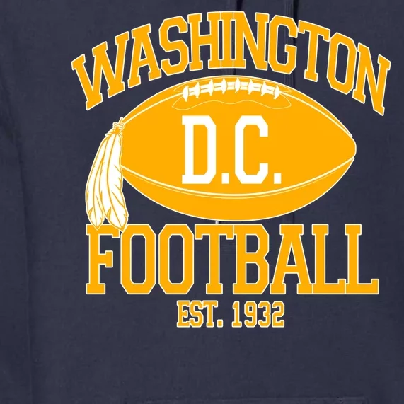 Washington DC Football Est 1932 Logo Football Fan Premium Hoodie