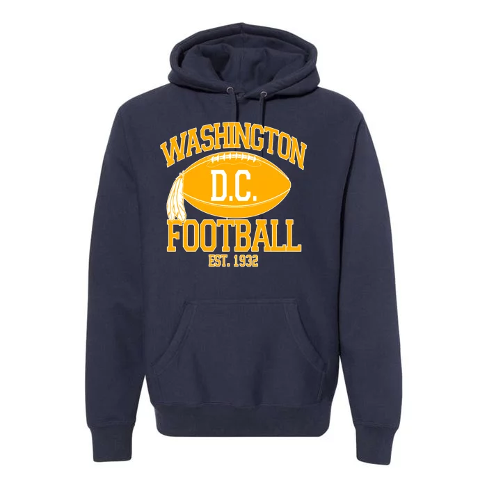 Washington DC Football Est 1932 Logo Football Fan Premium Hoodie