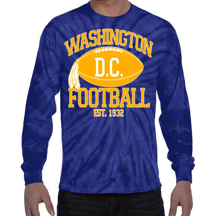 Washington DC Football Est 1932 Logo Football Fan Tie-Dye Long Sleeve Shirt