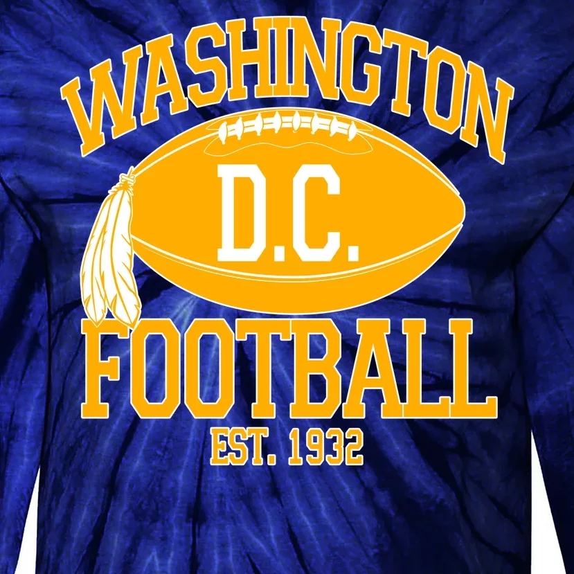 Washington DC Football Est 1932 Logo Football Fan Tie-Dye Long Sleeve Shirt