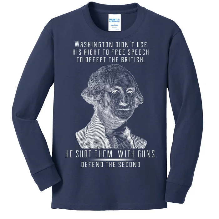 Washington Defend The Second Kids Long Sleeve Shirt