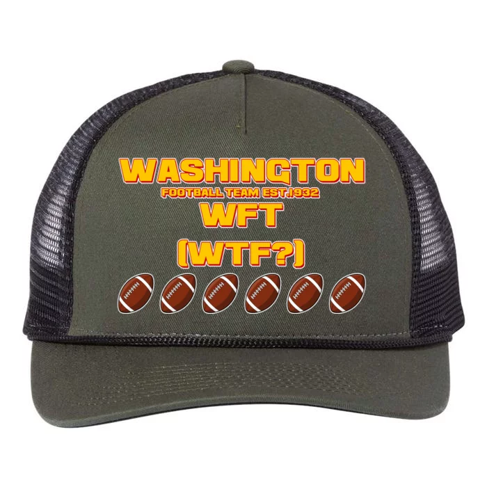 Washington Football Team Est 1932 WFT WTF? Retro Rope Trucker Hat Cap