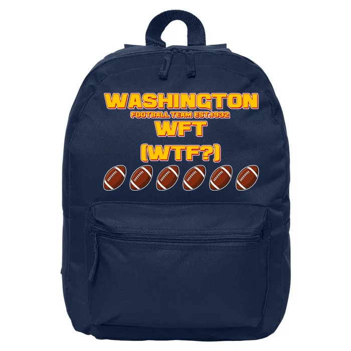 Washington Football Team Est 1932 WFT WTF? 16 in Basic Backpack