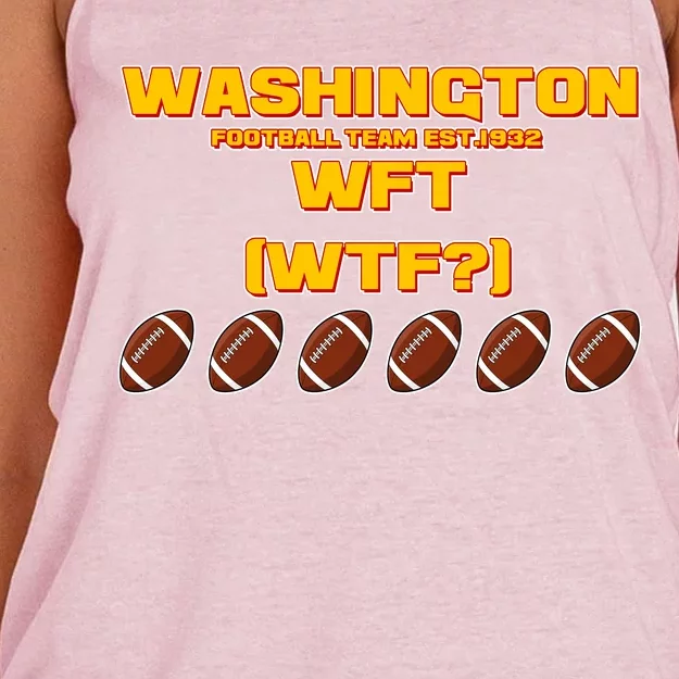 Washington Football Team Est 1932 WFT WTF? Women's Knotted Racerback Tank