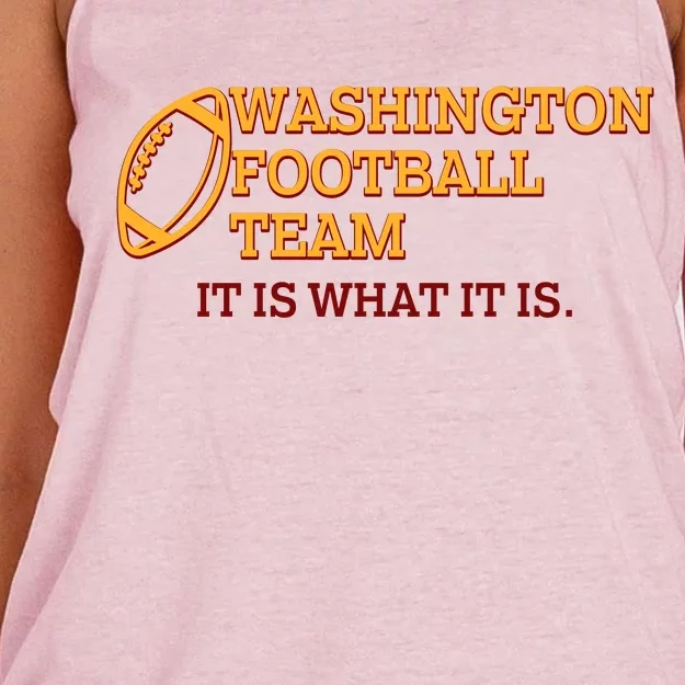 Washington Football Team It Is What It Is Women's Knotted Racerback Tank