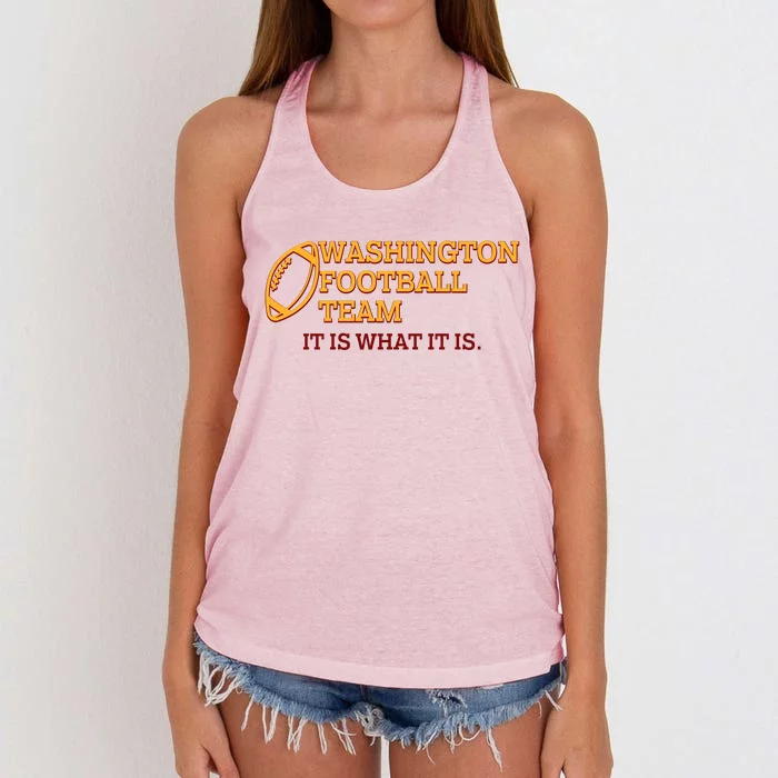 Washington Football Team It Is What It Is Women's Knotted Racerback Tank