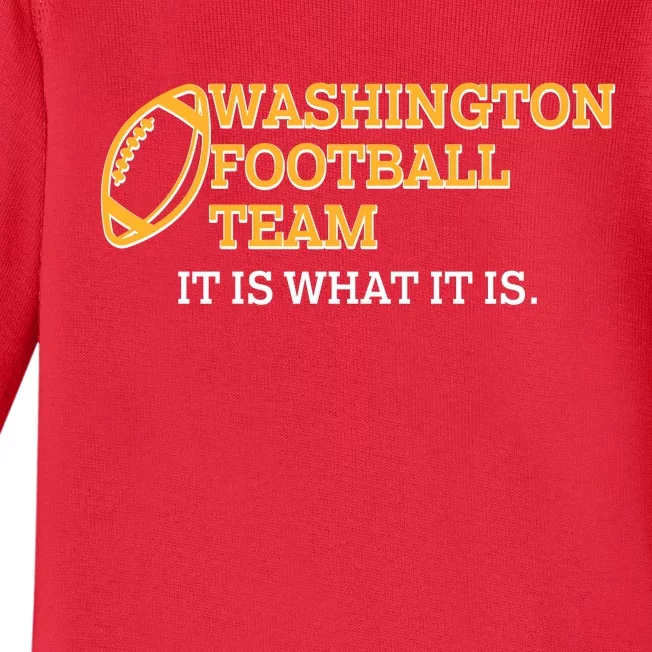 Washington Football Team It Is What It Is Baby Long Sleeve Bodysuit