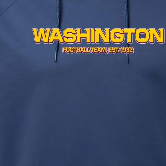 Washington Football Team Logo Performance Fleece Hoodie