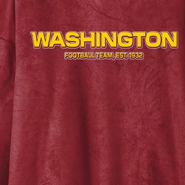 Washington Football Team Logo Hooded Wearable Blanket