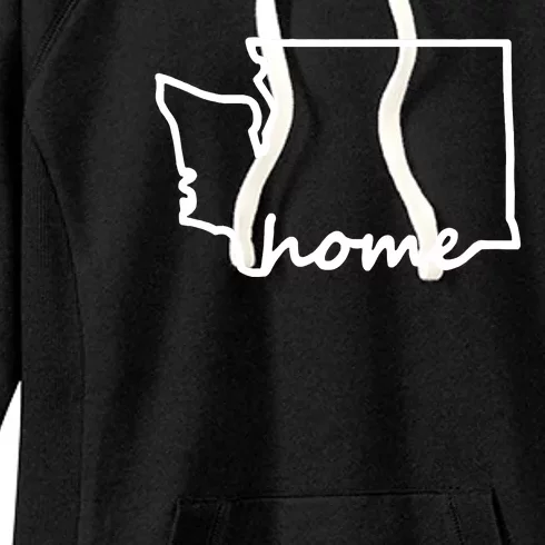 Washington Home State Map Women's Fleece Hoodie