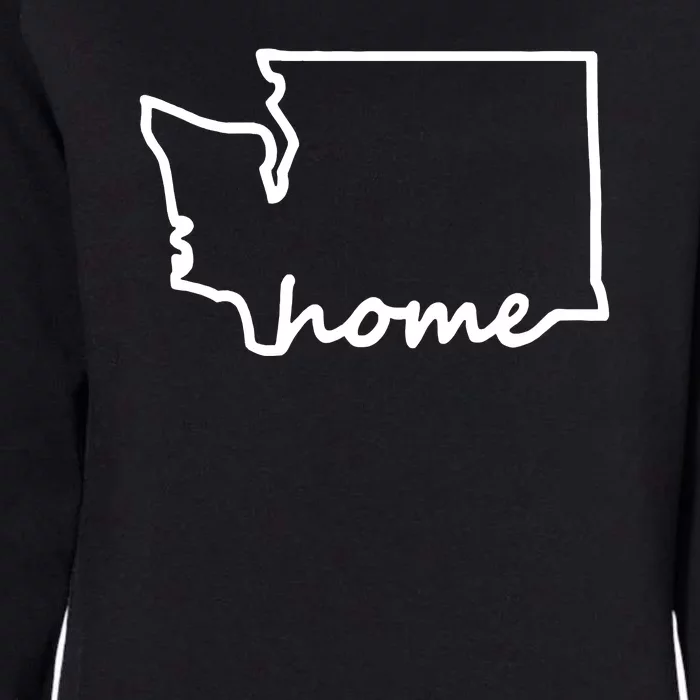 Washington Home State Map Womens California Wash Sweatshirt