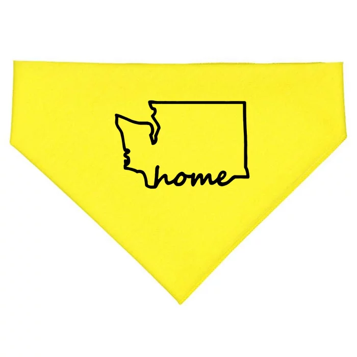 Washington Home State Map USA-Made Doggie Bandana