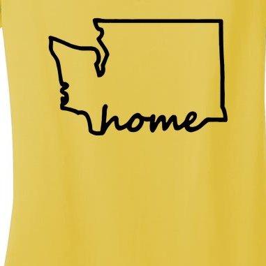 Washington Home State Map Women's V-Neck T-Shirt