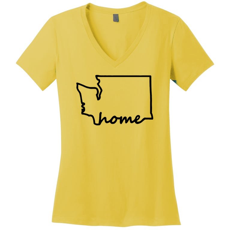Washington Home State Map Women's V-Neck T-Shirt