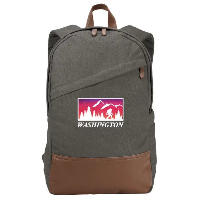 Washington Pacific Northwest Big Foot Cotton Canvas Backpack