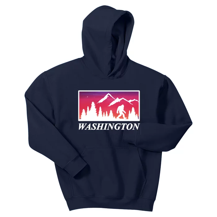 Washington Pacific Northwest Big Foot Kids Hoodie