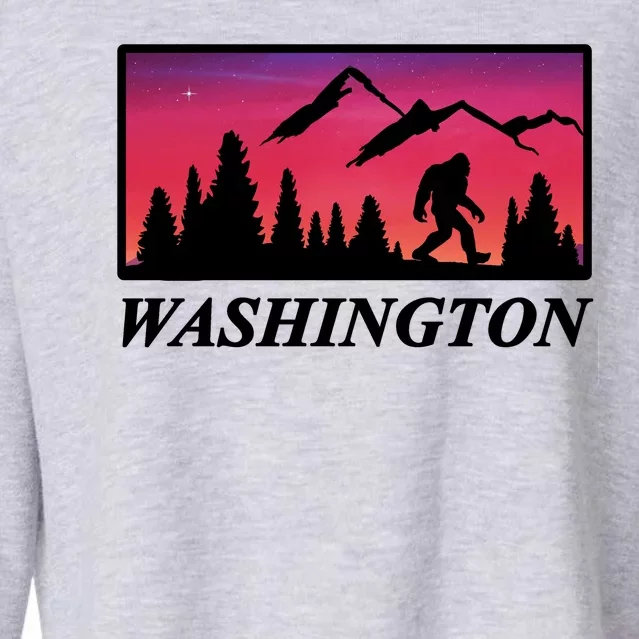 Washington Pacific Northwest Big Foot Cropped Pullover Crew