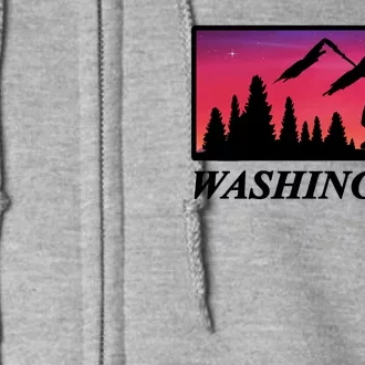 Washington Pacific Northwest Big Foot Full Zip Hoodie