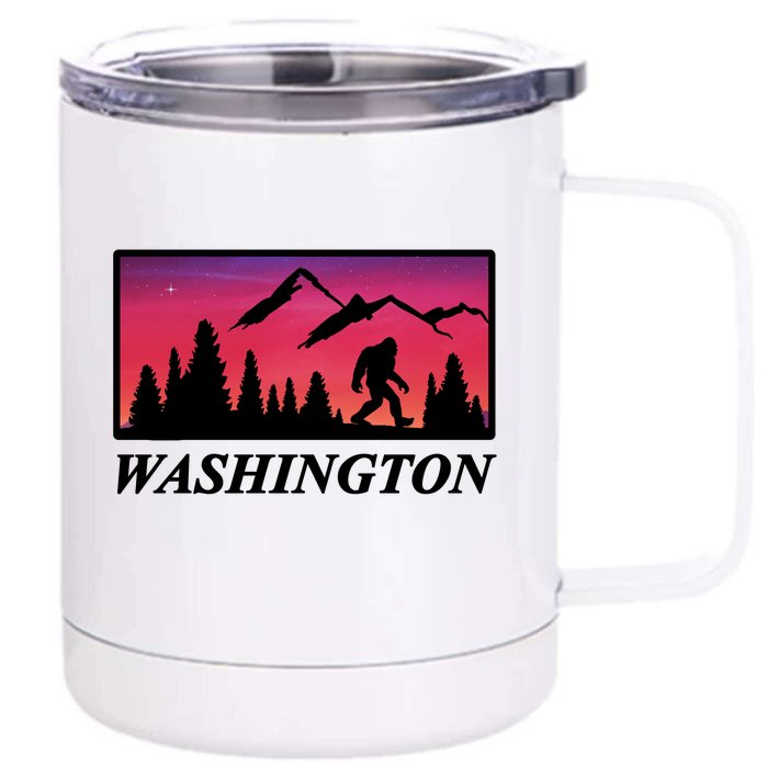 Washington Pacific Northwest Big Foot Front & Back 12oz Stainless Steel Tumbler Cup